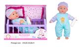 OBL10089918 - 14寸12声棉身娃娃婴儿床套装