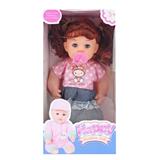 OBL10091220 - 14寸 27厘米 5关节 空身 活眼 时尚肥童女娃娃+奶嘴+IC 衣服混装