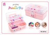 OBL10095615 - 儿童彩妆化妆品饰品手提箱美甲梳扮女孩玩具过家家新款DIY套装