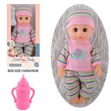 OBL10096801 - 12寸公仔洋娃娃会喝水尿尿带奶瓶吹瓶身