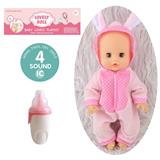 OBL10096842 - 13寸公仔洋娃娃会喝水尿尿带4声IC带奶瓶吹瓶身