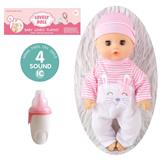 OBL10096846 - 13寸公仔洋娃娃会喝水尿尿带4声IC带奶瓶吹瓶身