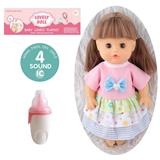 OBL10096859 - 13寸公仔洋娃娃会喝水尿尿带4声IC带奶瓶吹瓶身