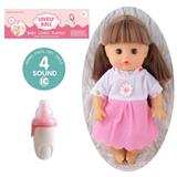 OBL10096862 - 13寸公仔洋娃娃会喝水尿尿带4声IC带奶瓶吹瓶身