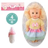 OBL10096872 - 13寸公仔洋娃娃会喝水尿尿带4声IC带奶瓶吹瓶身