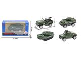 OBL10102365 - 军事车模型（4款混/开窗盒）