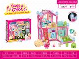 OBL10102435 - 夜光DIY拼装城堡别墅11寸芭比105PCS