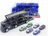 OBL10103287 - 三层滑行拖头车载回力金属车