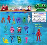 OBL10106200 - 3-4寸新款班班花园公仔（14款）14只公仔OPP胶袋装（1款）PVC环保料