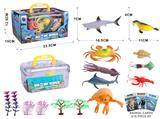 OBL10109438 - 6.5寸PVC海洋动物5pcs+4.5寸海洋动物4pcs+2水草+2珊瑚+2树+10卡片