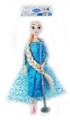 OBL10109489 - 11寸实身九关节带灯光音乐长辫子冰雪娃娃 冰雪奇缘加长话筒