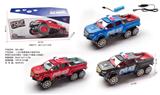OBL10112348 - 1:16六轮奔驰皮卡电动万向带前灯光音乐警车（包电3.7V锂电+USB线）