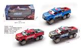 OBL10112355 - 1:16六轮奔驰皮卡电动万向带前灯光音乐警车（车身4粒五号）