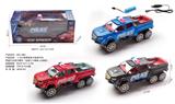 OBL10112356 - 1:16六轮奔驰皮卡电动万向带前灯光音乐警车（包电3.7V锂电+USB线）