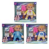 OBL10112817 - 10寸棉身搪胶头cocomelon西瓜校巴JJ超级宝贝带音乐带配件