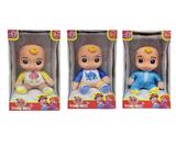 OBL10112852 - 12寸棉身搪胶头cocomelon西瓜校巴JJ超级宝贝带音乐