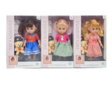 OBL10112880 - 10寸搪胶手空身3D眼时尚肥童娃娃配搪胶小熊（带音乐）