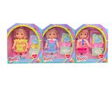 OBL10112928 - 12寸空身时尚肥童咪露娃娃带餐具配件(带音乐)