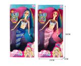 OBL10114758 - 11寸实身灯光音乐美人鱼娃娃/2款混装/包电3粒AG13