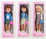 OBL10117211 - 18寸直脚有牙仿真眼肥童少女带英文音乐配蝴蝶包（三款混装）