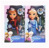 OBL10120087 - 14寸空身带IC冰雪娃娃 带皇冠+音乐吉他 （2款混）