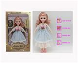 OBL10122108 - 12寸3D仿真眼15关节实身音乐灯光芭比娃娃