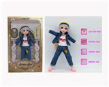 OBL10122127 - 12寸3D仿真眼15关节实身音乐灯光芭比娃娃