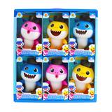 OBL10124178 - 2021新款学生搪胶鲨鱼宝贝带灯光音乐6pcs三款混装