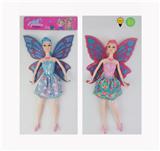 OBL10127755 - 11寸实身关节腿长发灯光音乐（包电3个LR44）喷油身芭比娃娃花仙子PVC卡头袋装