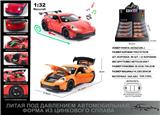 OBL10129108 - 俄文1:32压铸锌合金灯光音效保时捷911车模 8只/展示盒
