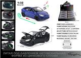 OBL10129117 - 俄文1:32压铸锌合金灯光音效特斯拉Model Y车模 8只/展示盒
