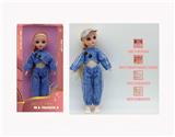 OBL10133326 - 12寸3D仿真眼15关节实身俄文音乐灯光芭比娃娃