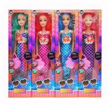 OBL10137740 - 22寸空身带音乐IC美人鱼娃娃 带贝壳包包 4款混