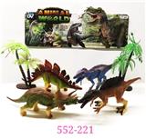 OBL10140090 - 纯手工彩绘 恐龙4只    大椰树2棵