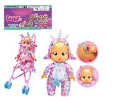 OBL10141240 - 高档1比1 12寸搪胶头搪胶手毛绒棉身体带真实流眼泪。水晶睡衣恐龙哭泣娃娃带四声音乐cry Babies-Tutti Fritti带流眼泪功能，带奶嘴。带大号推车