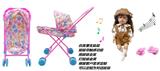 OBL10143760 - 60厘米软胶带眼睫毛5D真眼珠防真重生娃娃带触摸感应功能哭。笑。打喷嚏。咳嗽。带奶嘴带大号婴儿布推车