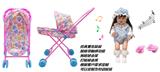 OBL10143761 - 60厘米软胶带眼睫毛5D真眼珠防真重生娃娃带触摸感应功能哭。笑。打喷嚏。咳嗽。带奶嘴带大号婴儿布推车