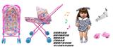OBL10143767 - 60厘米软胶带眼睫毛5D真眼珠防真重生娃娃带触摸感应功能哭。笑。打喷嚏。咳嗽。带奶嘴带大号婴儿布推车