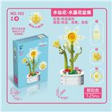 OBL10145050 - 水仙花.水晶花盆栽