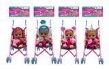 OBL10145118 - 10寸搪胶真头发哭泣娃娃带四声音乐cry Babies-Tutti Fritti带流眼泪功能，带吸水奶瓶，带奶嘴  带推车