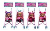 OBL10145119 - 10寸搪胶真头发哭泣娃娃带四声音乐cry Babies-Tutti Fritti带流眼泪功能，带吸水奶瓶，带奶嘴  带推车