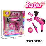 OBL10145644 - Barbie 新款芭比系列女孩电动吹风筒美发饰品玩具套装1*AA，不包电