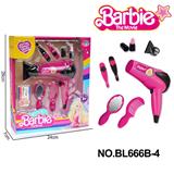 OBL10145645 - Barbie 新款芭比系列女孩电动吹风筒美发饰品玩具套装1*AA，不包电