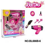 OBL10145647 - Barbie 新款芭比系列女孩电动吹风筒美发饰品玩具套装2*AAA,不包电