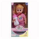 OBL10145800 - 12寸四声音乐空心弯脚肥童（眨眼版）+（奶瓶）套装