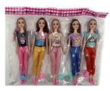 OBL10146122 - 11寸实身9关节芭比带相机5款多色休闲服饰混装