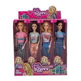 OBL10146155 - 11寸实心9关节身体芭比娃娃休闲短袖服装芭比娃娃展示盒（1展示盒装12小盒）