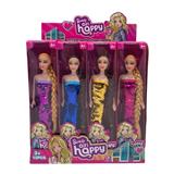 OBL10146157 - 11寸实心9关节身体芭比娃娃亮片礼裙长发辫子芭比娃娃展示盒（1展示盒装12小盒）