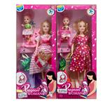 OBL10146228 - 11寸实心关节身体芭比娃娃孕妇套装带3寸半娃娃木马推车芭比服装（2款混）