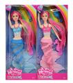 OBL10146257 - 11寸灯光音乐彩色长发美人鱼公主娃娃带梳子海马（2款混）